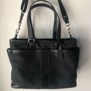 Leather & Cloth Coach bag